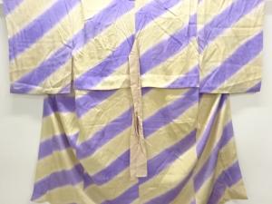 アンティーク　紋錦紗斜め縞模様長襦袢